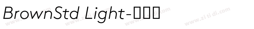 BrownStd Light字体转换